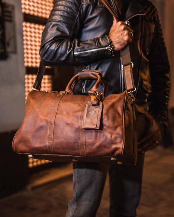 Bolso de Viaje de Cuero Genuino para Hombre – Travel Bag Premium