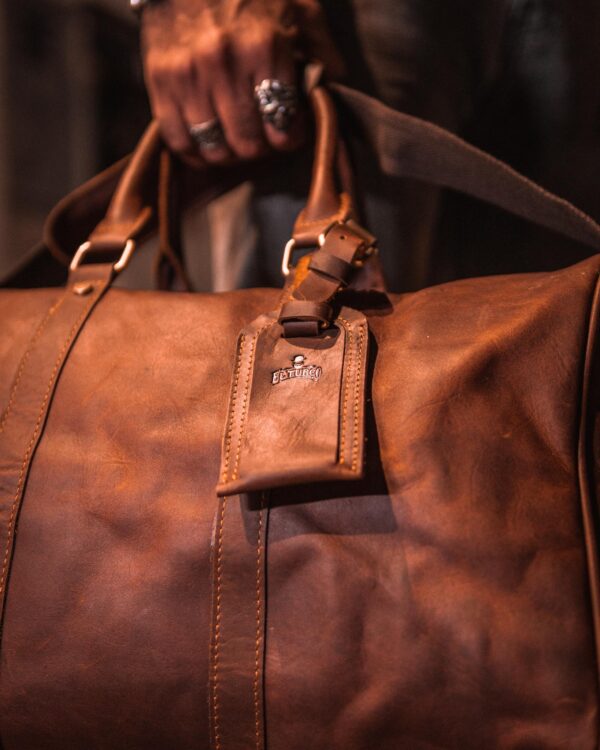 Bolso de Viaje de Cuero Genuino para Hombre – Travel Bag Premium