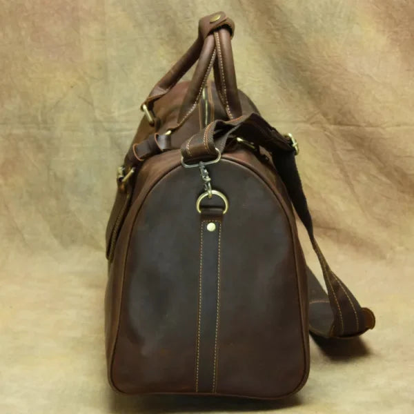 Bolso de Viaje de Cuero Genuino para Hombre – Travel Bag Premium