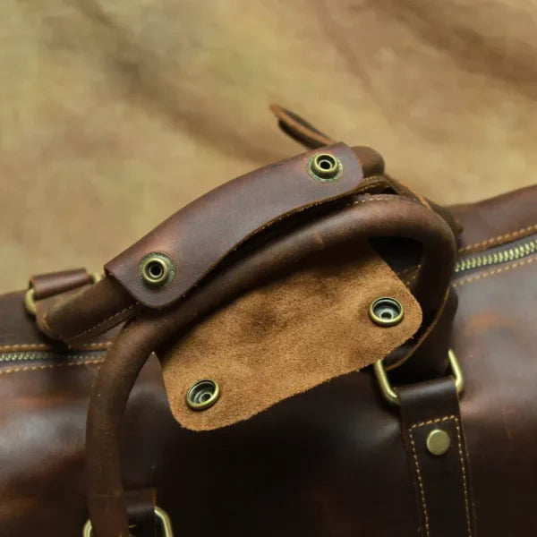 Bolso de Viaje de Cuero Genuino para Hombre – Travel Bag Premium