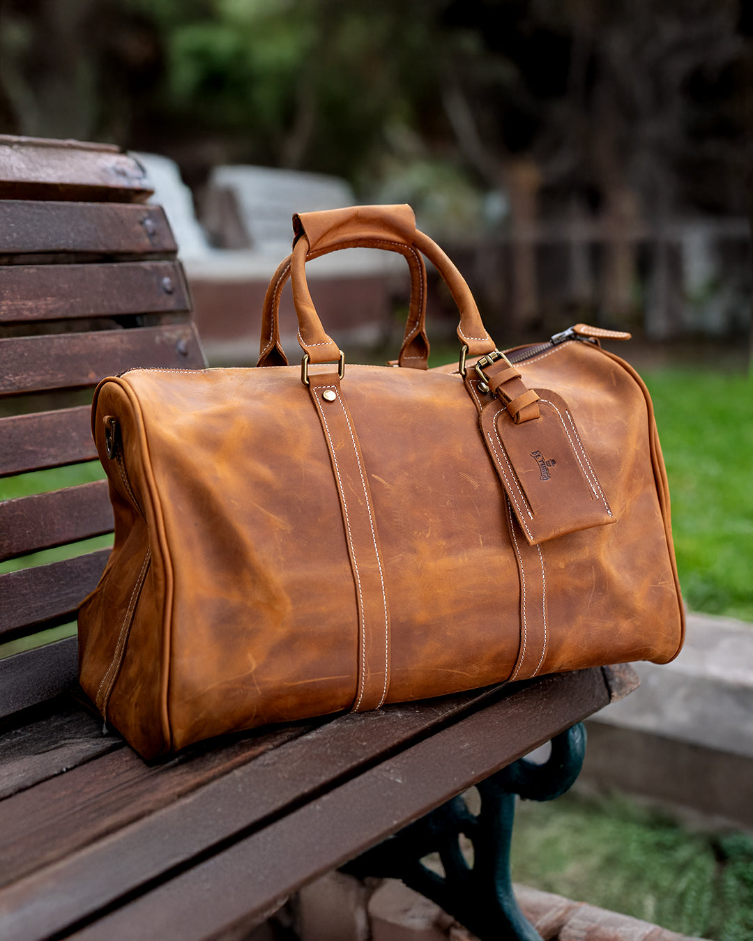 Bolso de Viaje de Cuero Genuino para Hombre – Travel Bag Premium