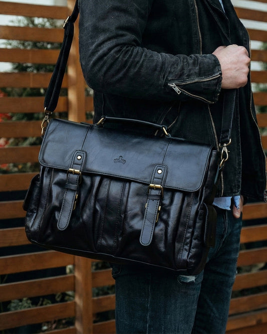 Maletín Ejecutivo DARK de Cuero Genuino – Business Bag Premium